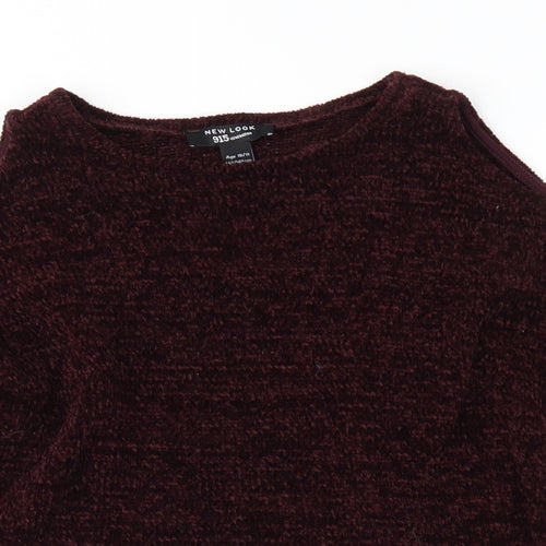New Look Girls Purple  Knit Pullover Jumper Size 10-11 Years