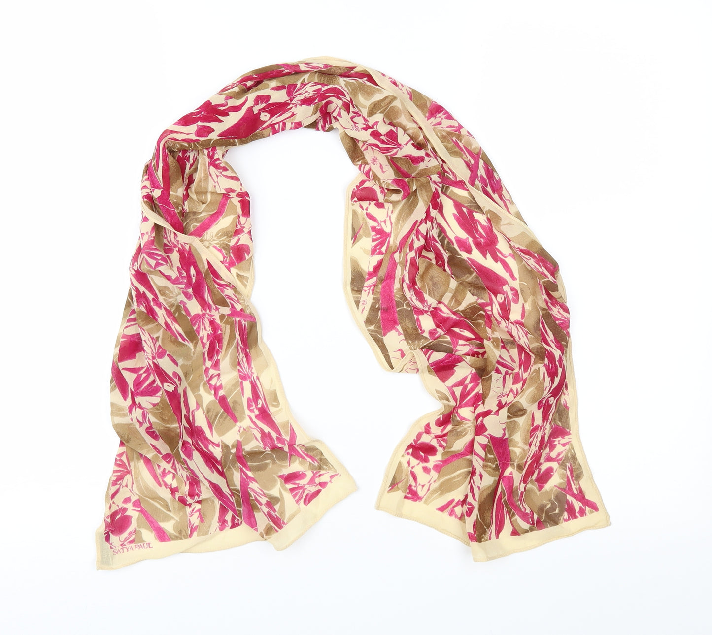 Satya Paul Womens Pink Geometric   Scarf