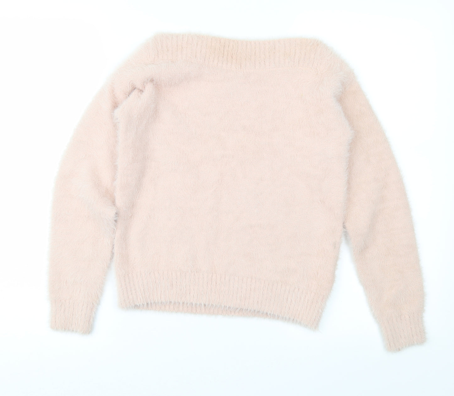 New Look Girls Pink  Knit Pullover Jumper Size 12-13 Years
