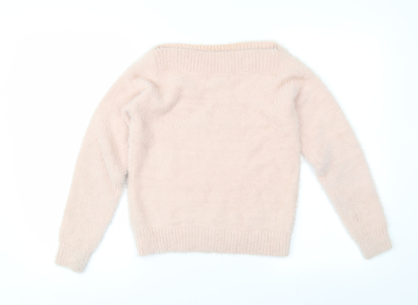 New Look Girls Pink  Knit Pullover Jumper Size 12-13 Years