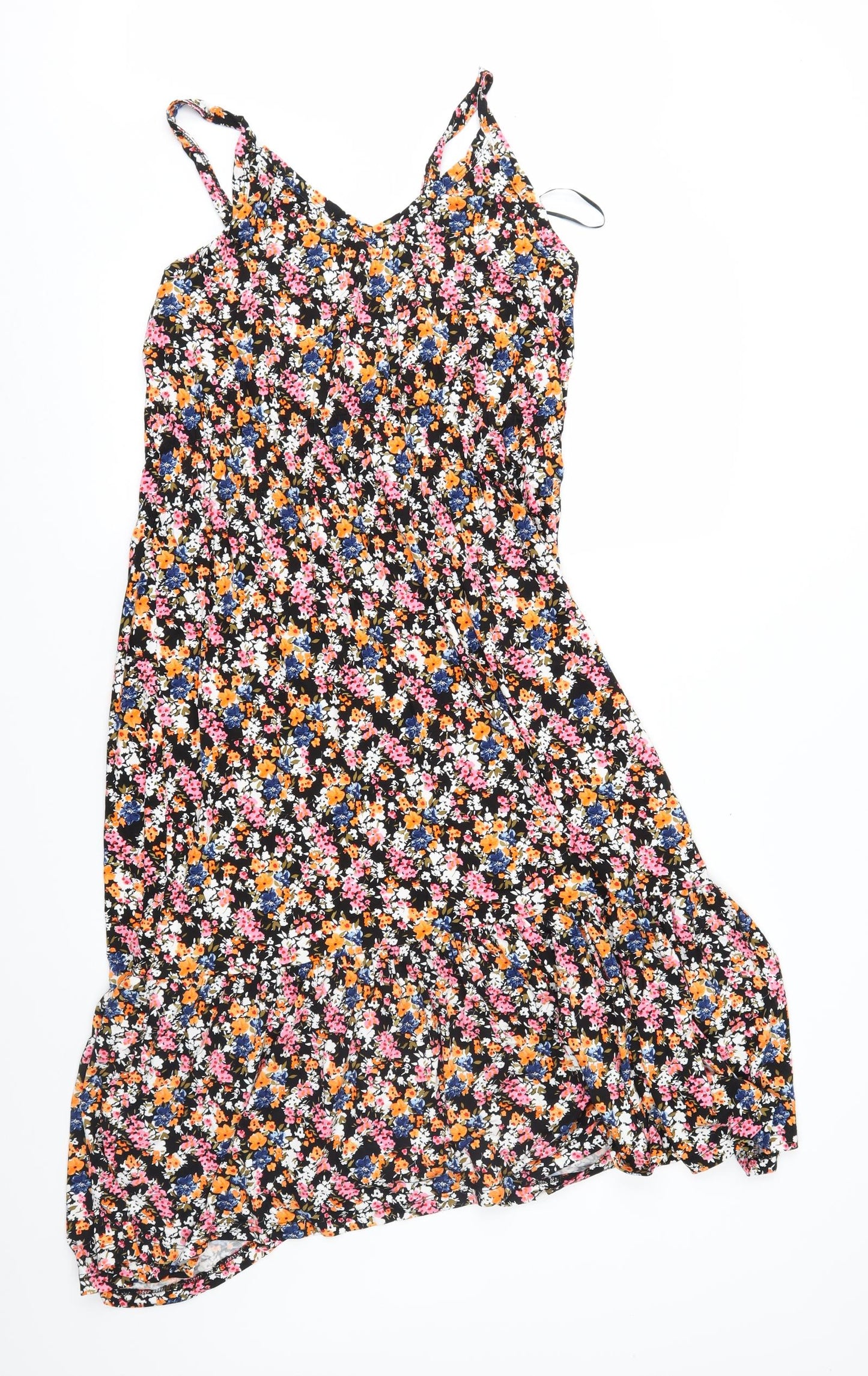Peacocks Womens Multicoloured Floral Jersey Fit & Flare  Size 16