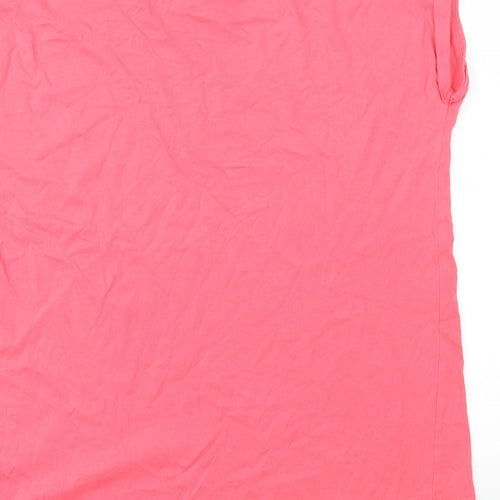 F&F Womens Pink  Jersey Basic T-Shirt Size 12  - organic cotton