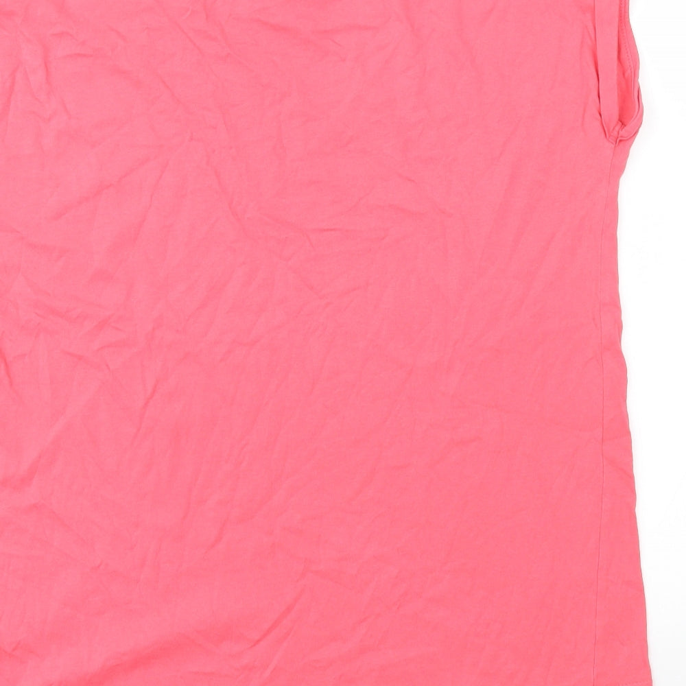 F&F Womens Pink  Jersey Basic T-Shirt Size 12  - organic cotton