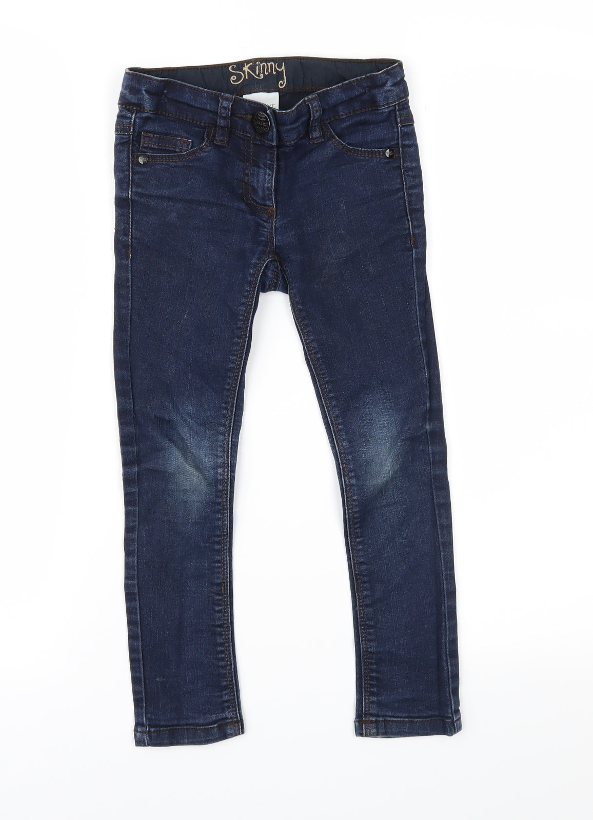 NEXT Girls Blue  Denim Skinny Jeans Size 6 Years