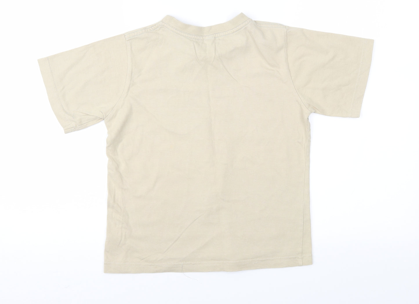 TU Boys Beige  Jersey Basic T-Shirt Size 7 Years