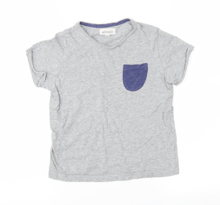 Milkshake Boys Grey Jersey Basic T-Shirt Size 6 Years