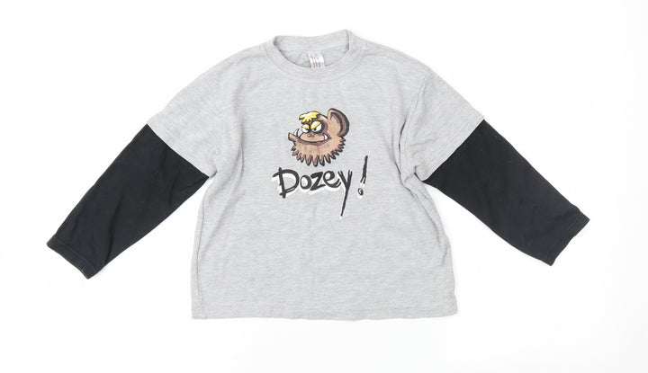Debenhams Boys Grey Jersey Basic T-Shirt Size 5-6 Years
