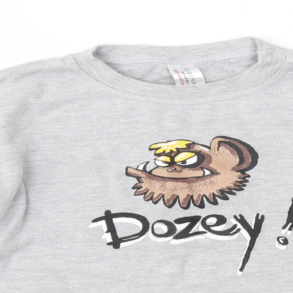 Debenhams Boys Grey  Jersey Basic T-Shirt Size 5-6 Years