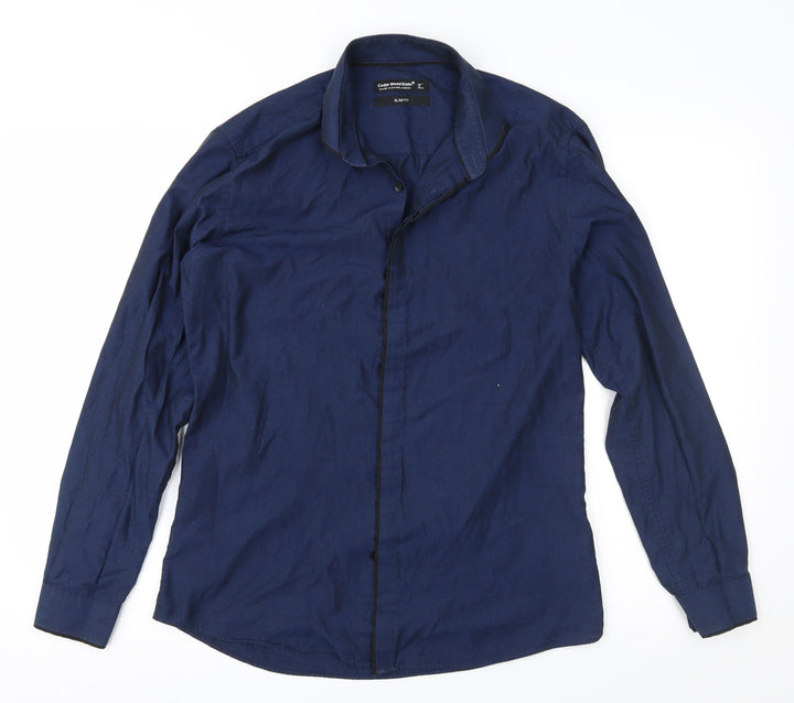 Cedar Wood State Mens Blue    Button-Up Size 15