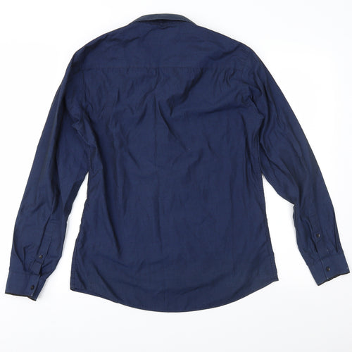 Cedar Wood State Mens Blue    Button-Up Size 15