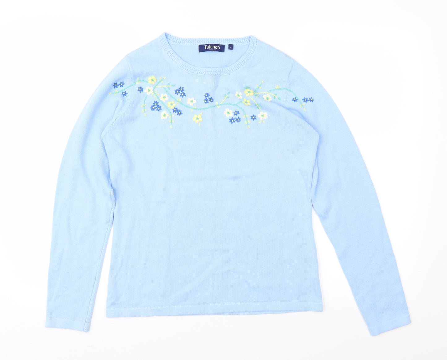 Tulchan Womens Blue  Knit Pullover Jumper Size S