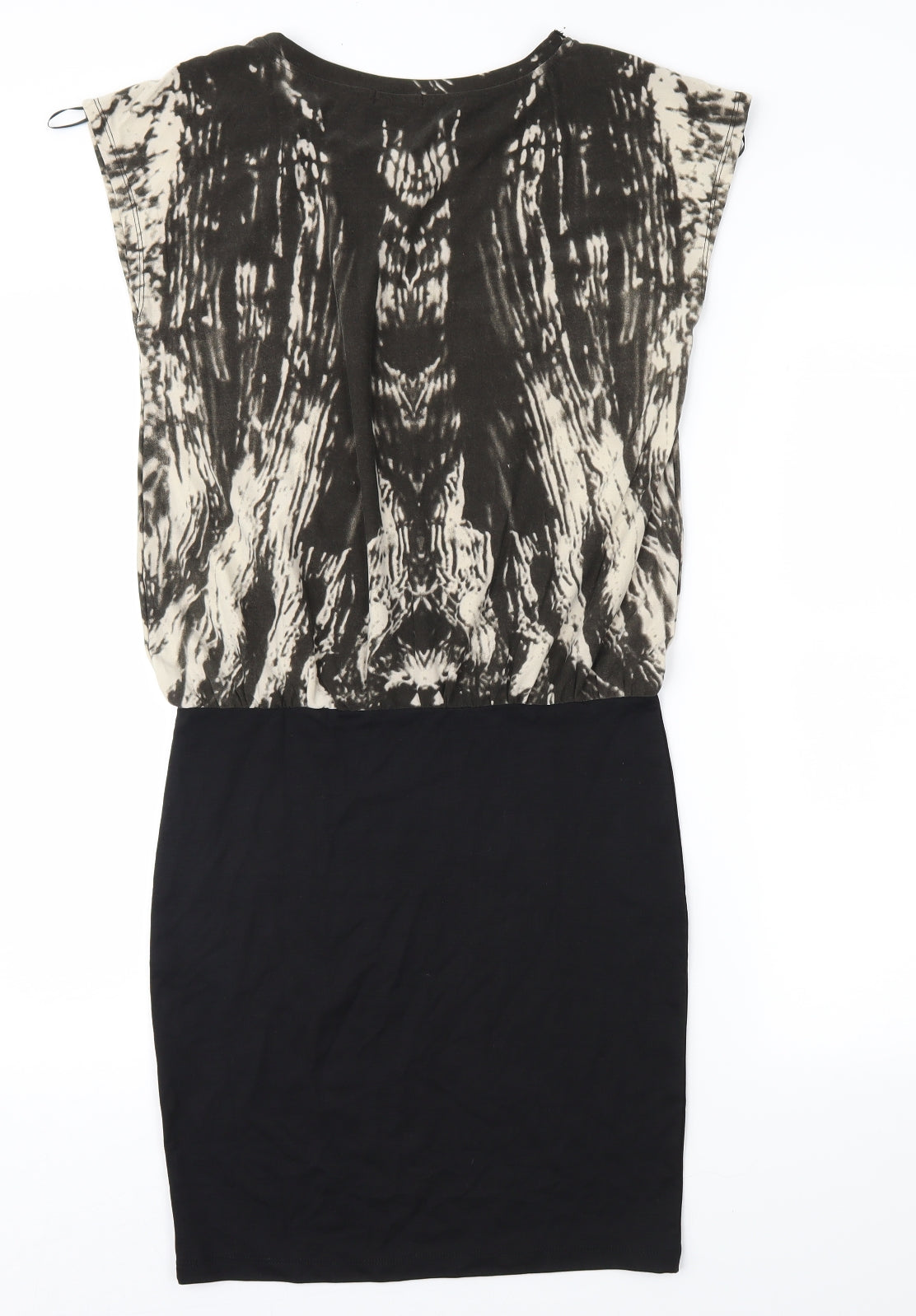 Truly Mine Womens Black Geometric  Shift  Size 8