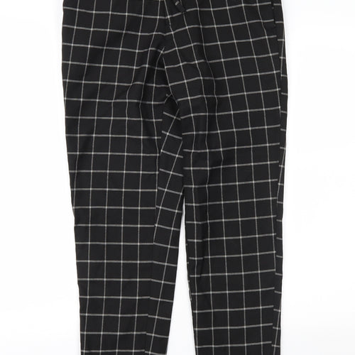 New Loon Mens Black Check  Trousers  Size 30 in L26 in
