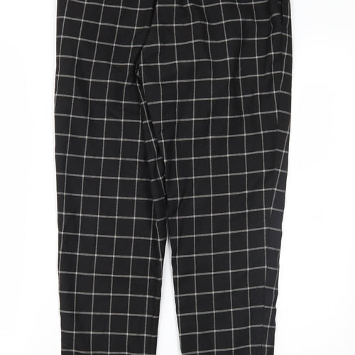New Loon Mens Black Check  Trousers  Size 30 in L26 in