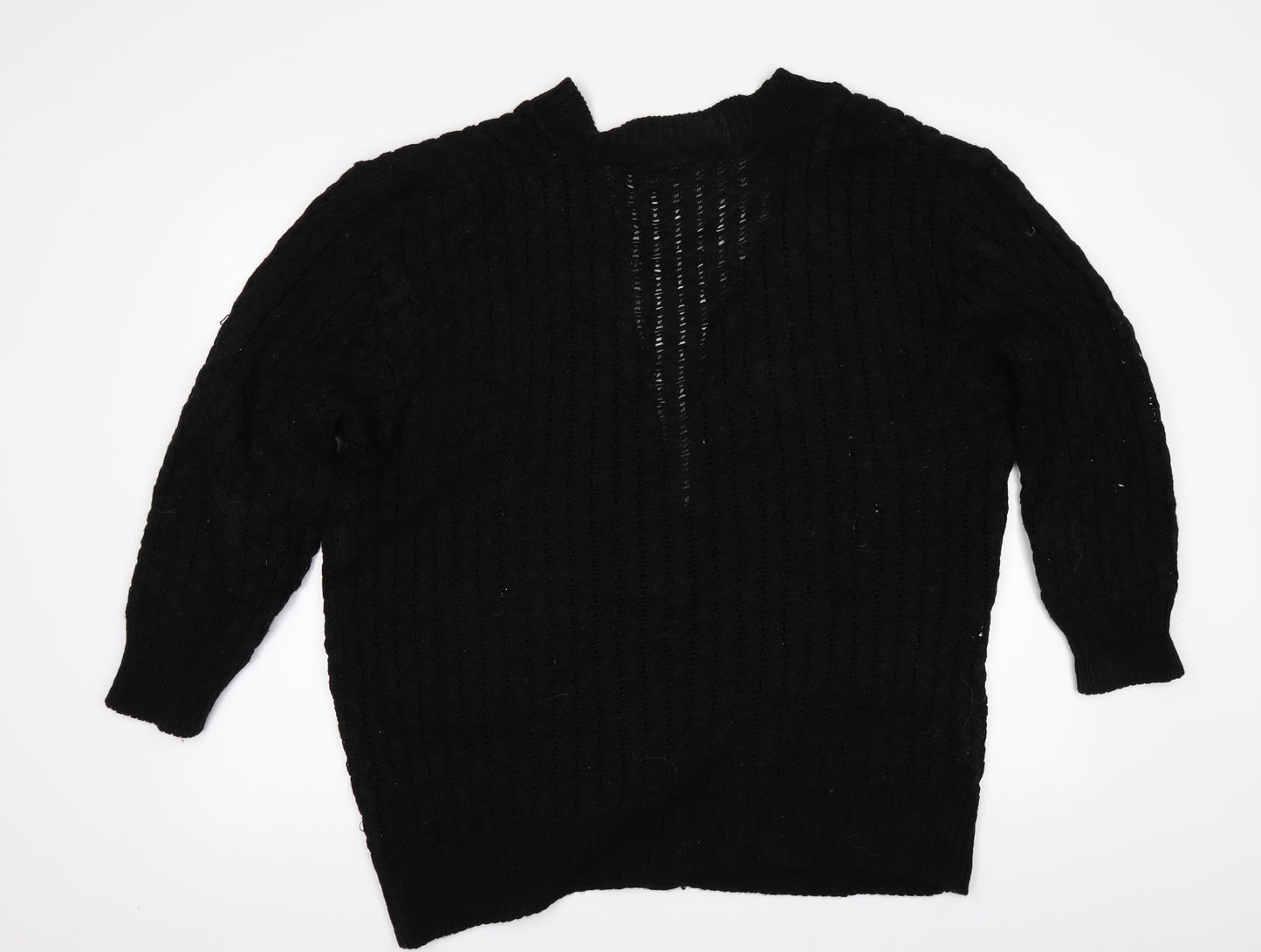 Glimpse Womens Black   Cardigan Jumper Size 2XL