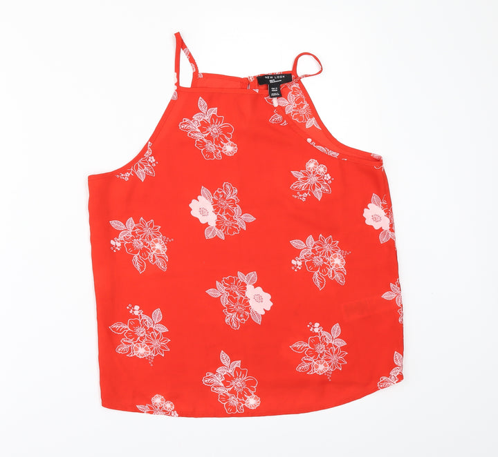 New Look Girls Orange Floral  Camisole Blouse Size 13 Years