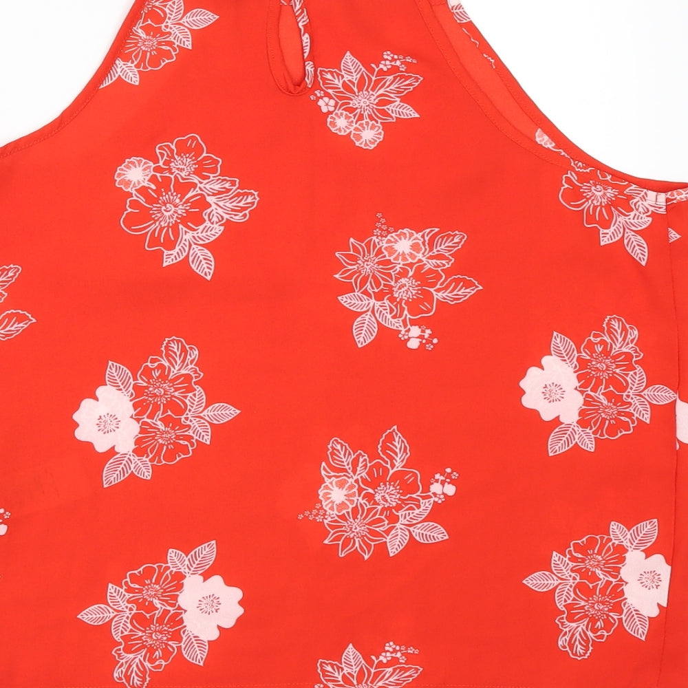New Look Girls Orange Floral  Camisole Blouse Size 13 Years