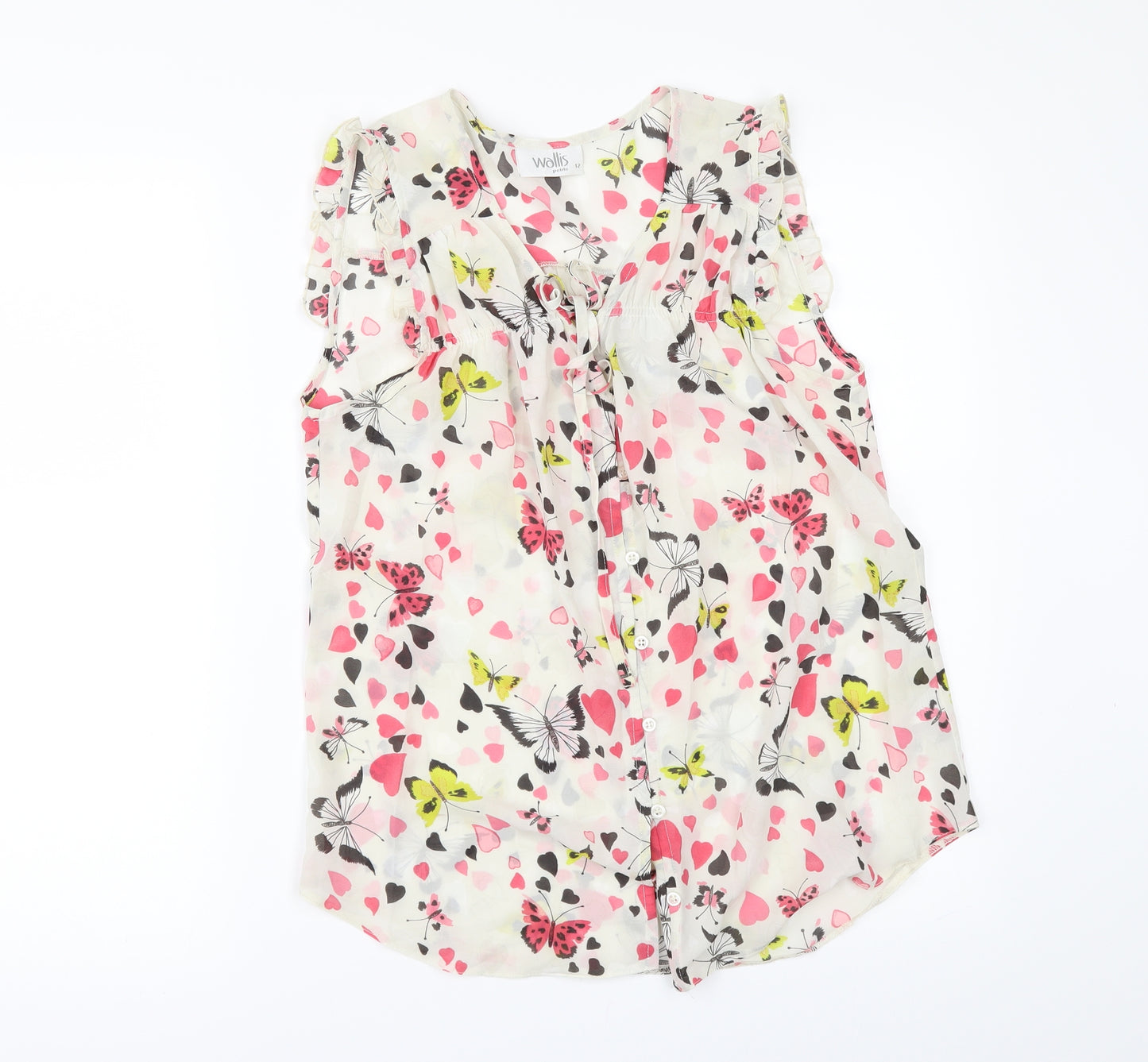 Wallis Womens Ivory Floral  Basic Blouse Size 12