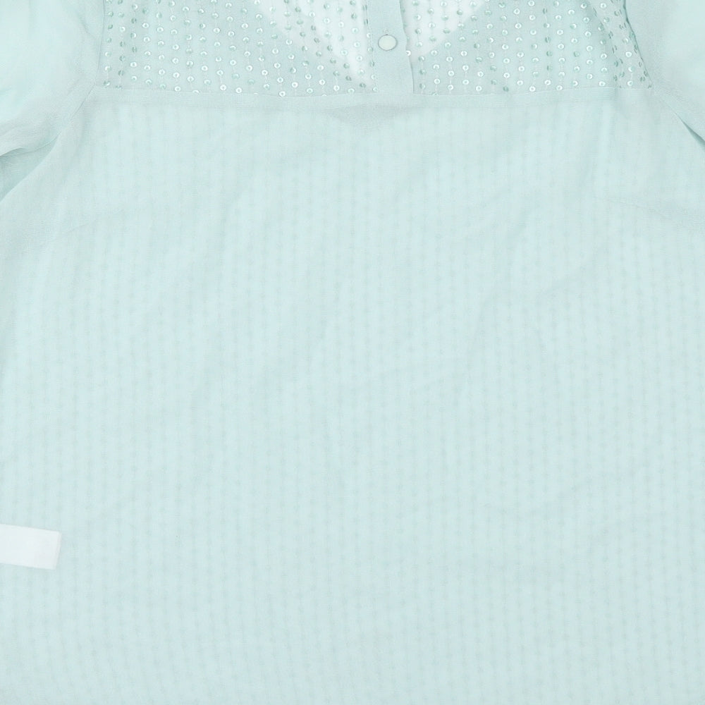 NEXT   Womens Green  Chiffon Tunic  Size 10  - SEQUIS