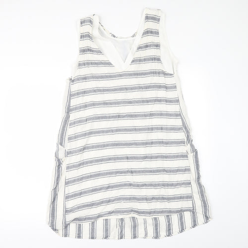 Zara Womens White Striped  A-Line  Size S
