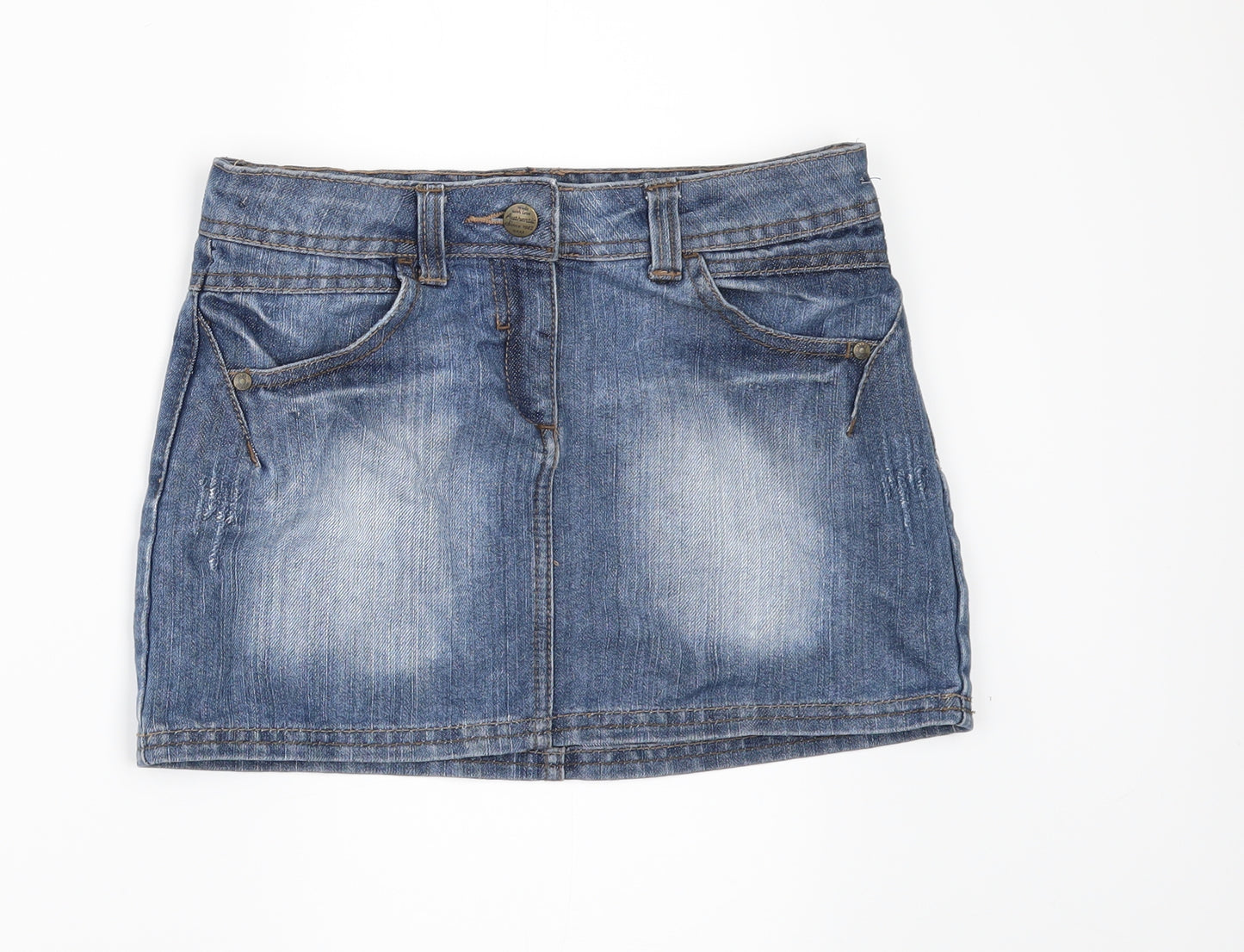 NEXT Girls Blue  Denim Mini Skirt Size 10 Years
