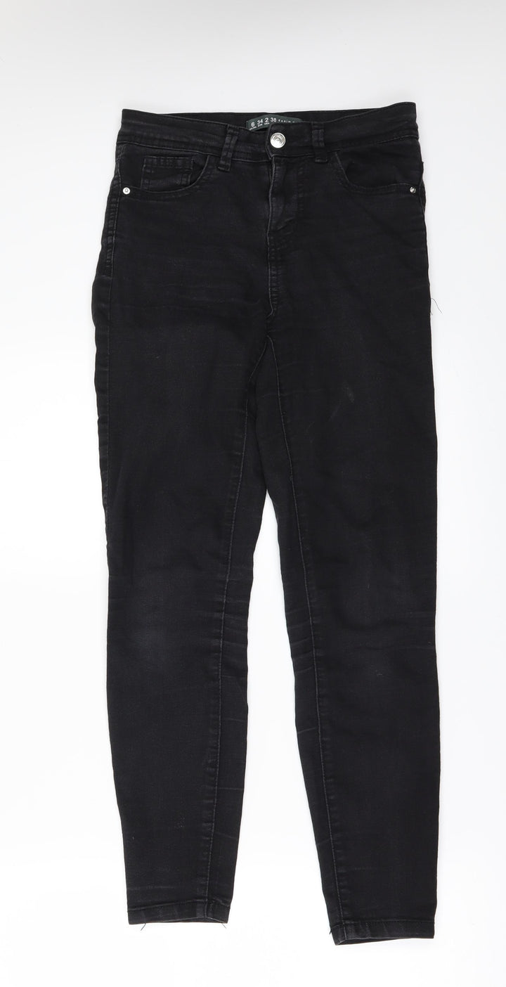 Denim & Co. Womens Black Denim Skinny Jeans Size 6 L26 in