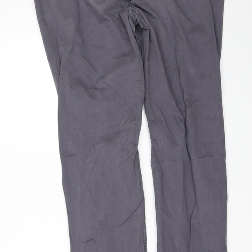 H&M Womens Grey  Denim Straight Jeans Size 12 L32 in