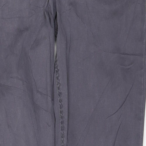 H&M Womens Grey  Denim Straight Jeans Size 12 L32 in