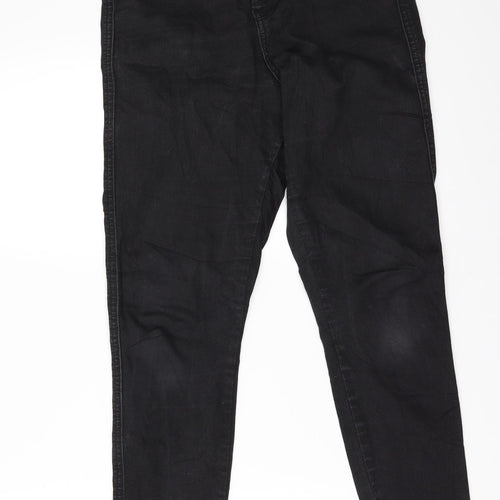 Preworn Womens Black  Denim Skinny Jeans Size 28 in L26 in
