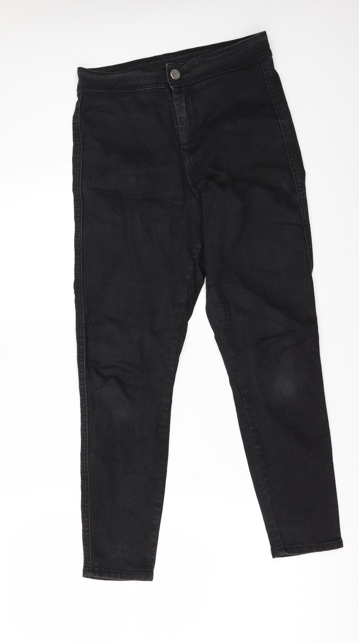 Preworn Womens Black  Denim Skinny Jeans Size 28 in L26 in
