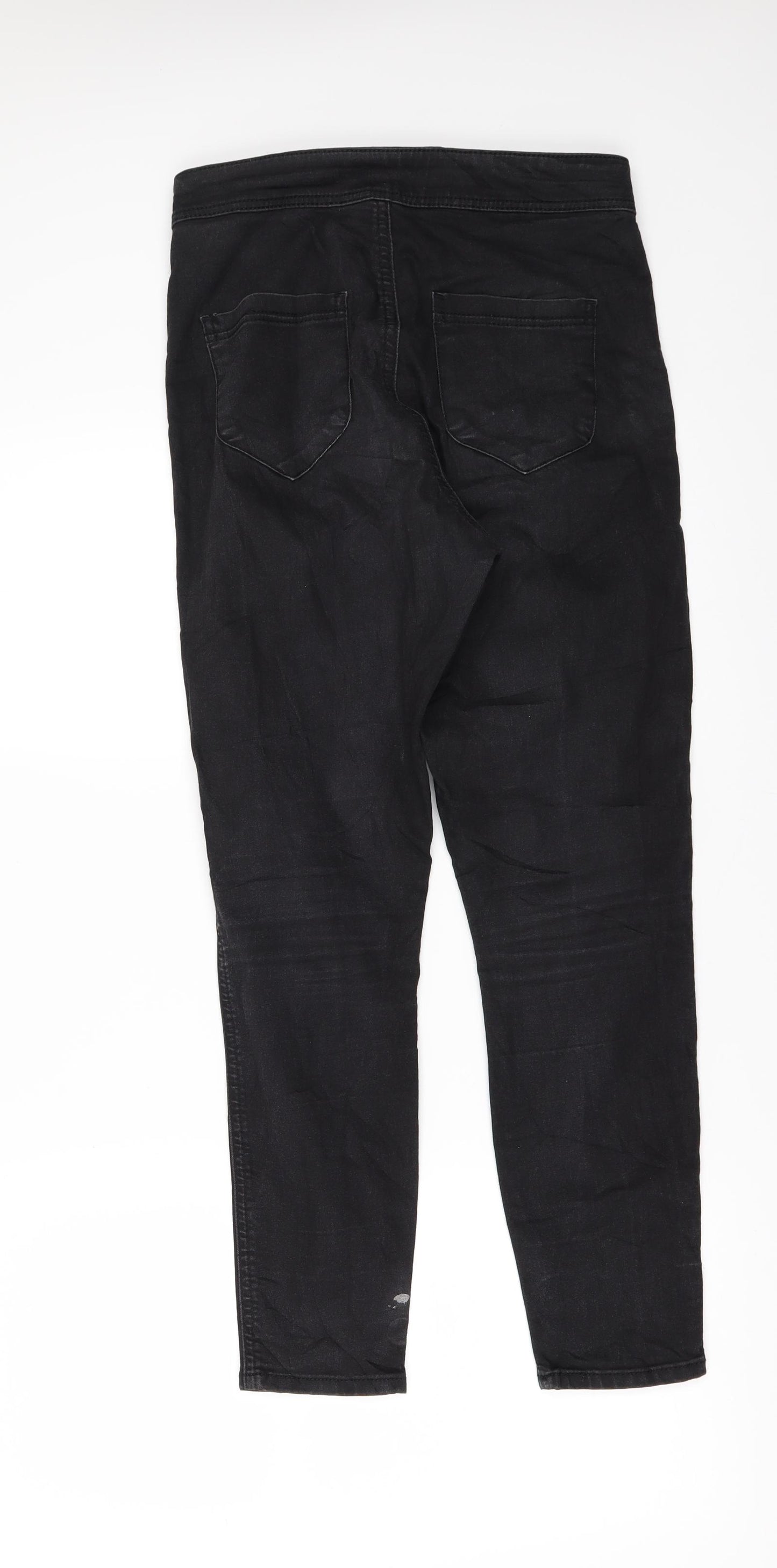 Preworn Womens Black  Denim Skinny Jeans Size 28 in L26 in