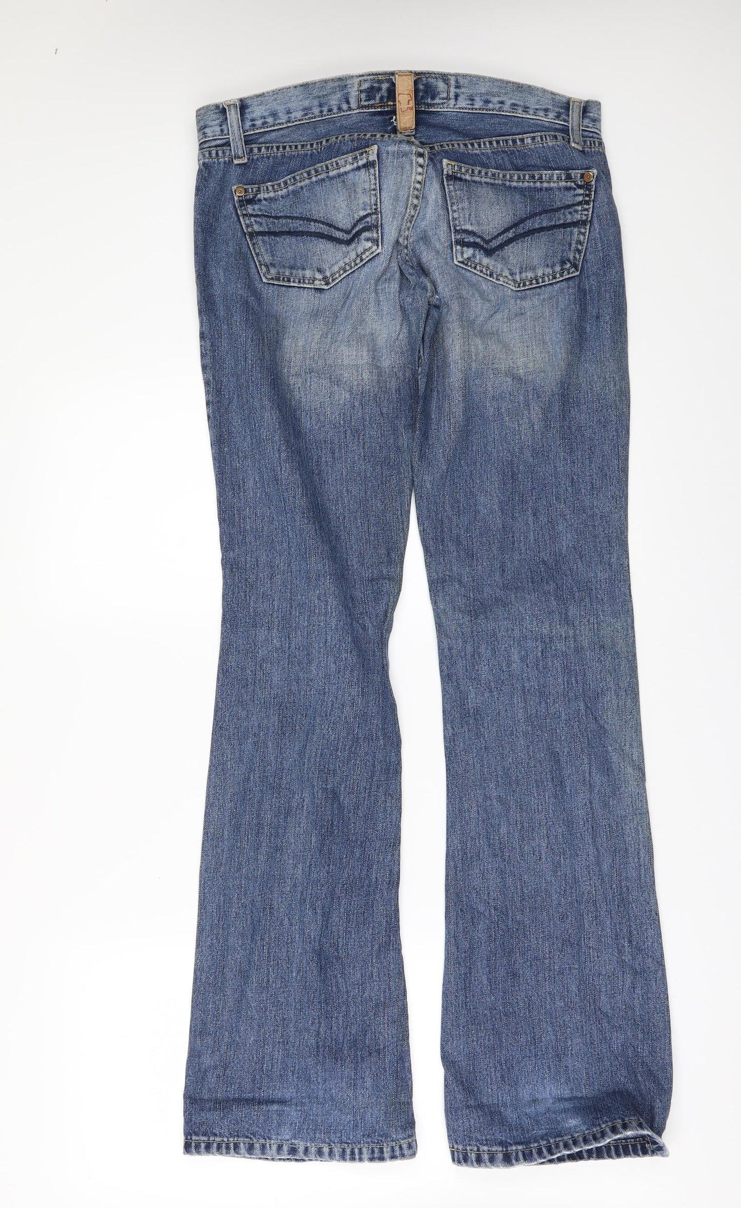 FREEMAN T. PORTER Womens Blue  Denim Flared Jeans Size 27 in L34 in