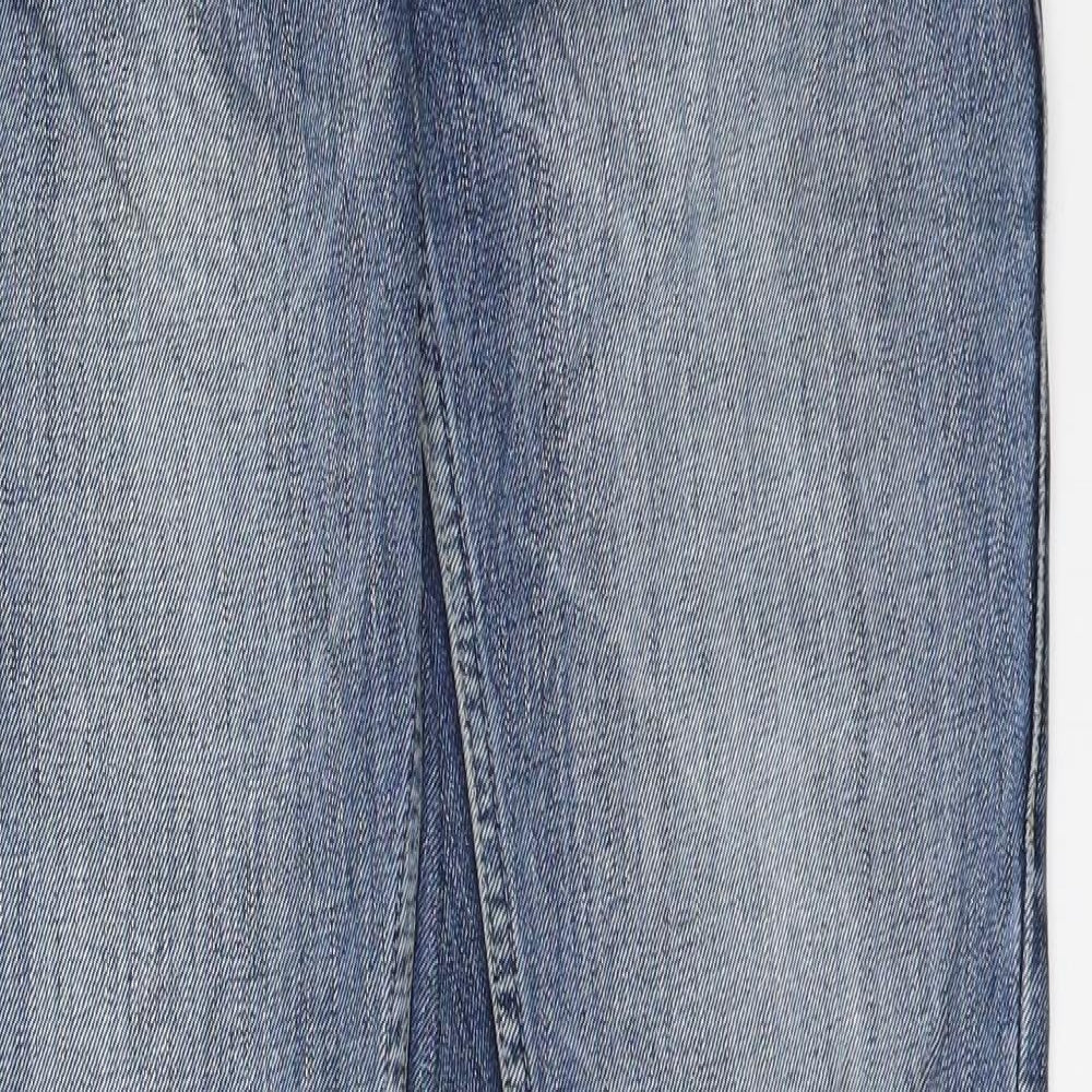 FREEMAN T. PORTER Womens Blue  Denim Flared Jeans Size 27 in L34 in
