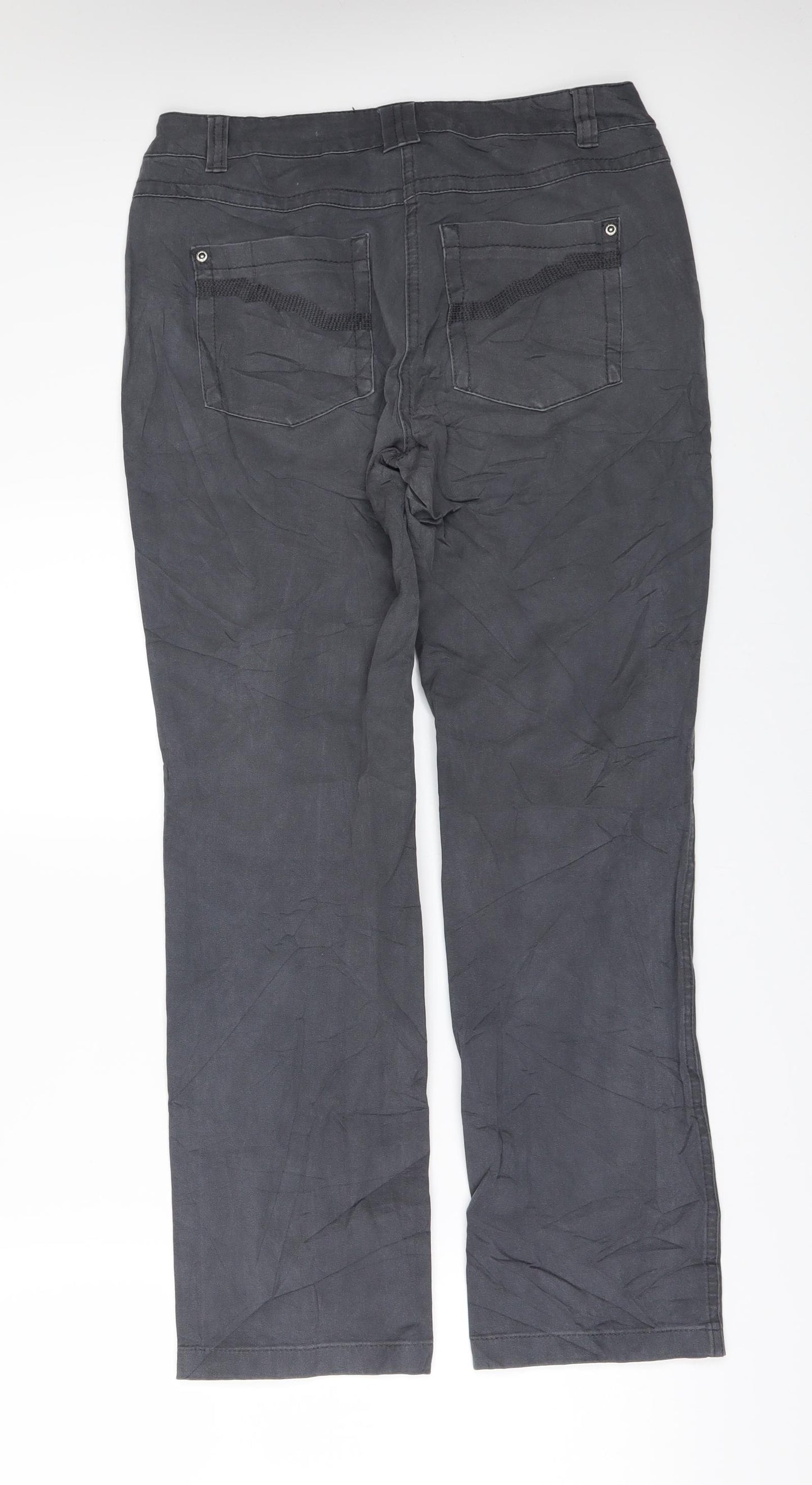 Cecil Womens Grey  Denim Straight Jeans Size 28 in L28 in