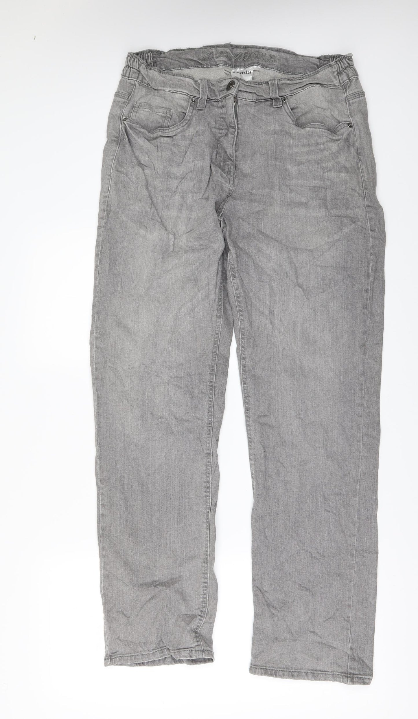 Giada Womens Grey  Denim Boyfriend Jeans Size 18 L31 in