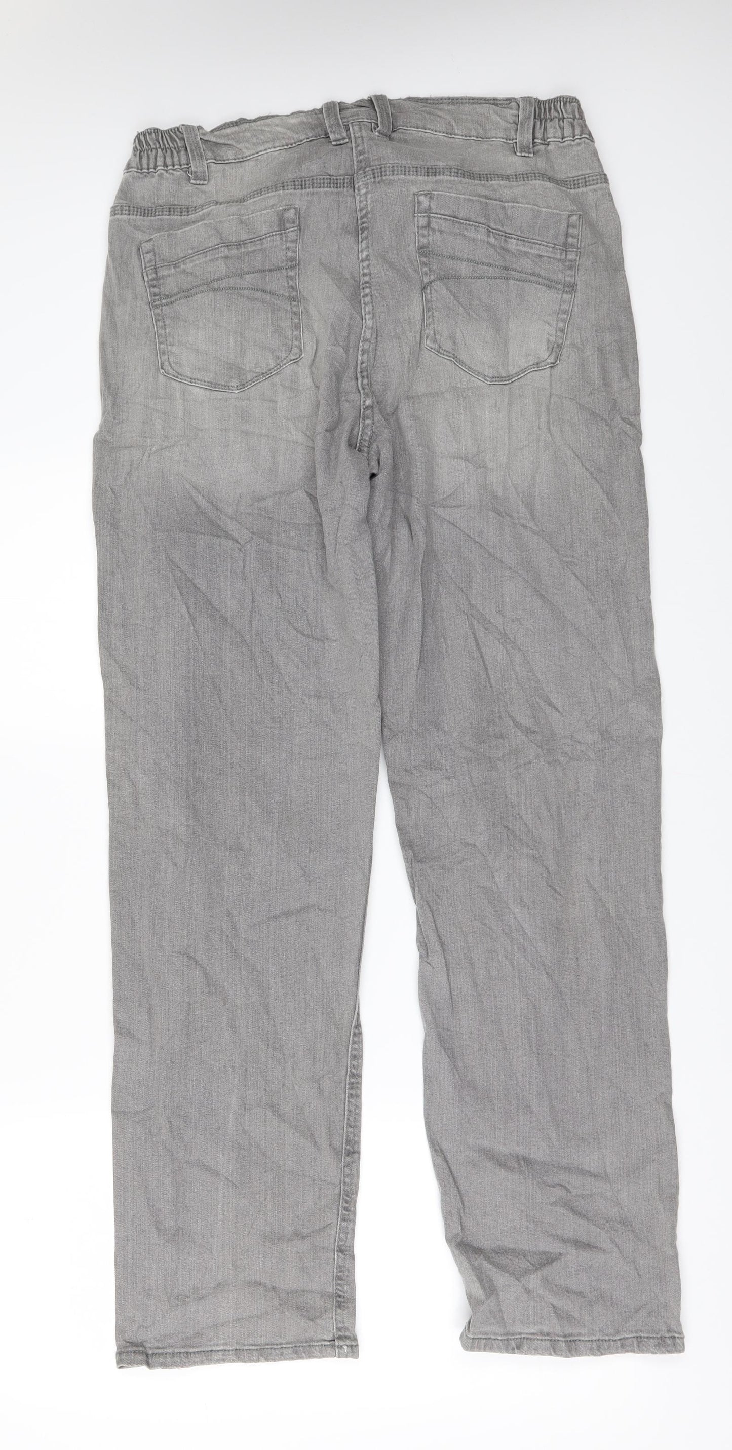 Giada Womens Grey  Denim Boyfriend Jeans Size 18 L31 in