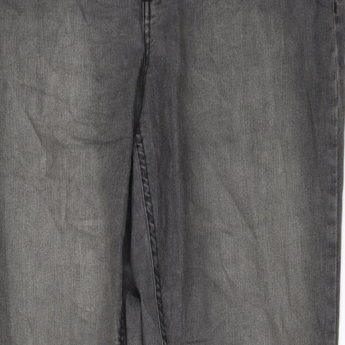 ESMARA Womens Black  Denim Straight Jeans Size 16 L29 in