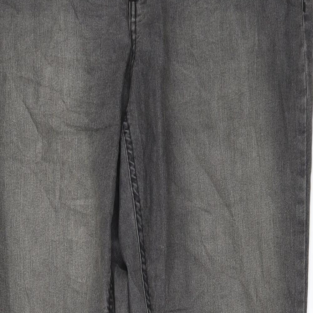 ESMARA Womens Black  Denim Straight Jeans Size 16 L29 in