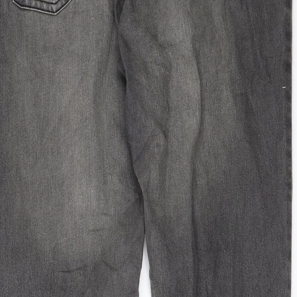 ESMARA Womens Black  Denim Straight Jeans Size 16 L29 in