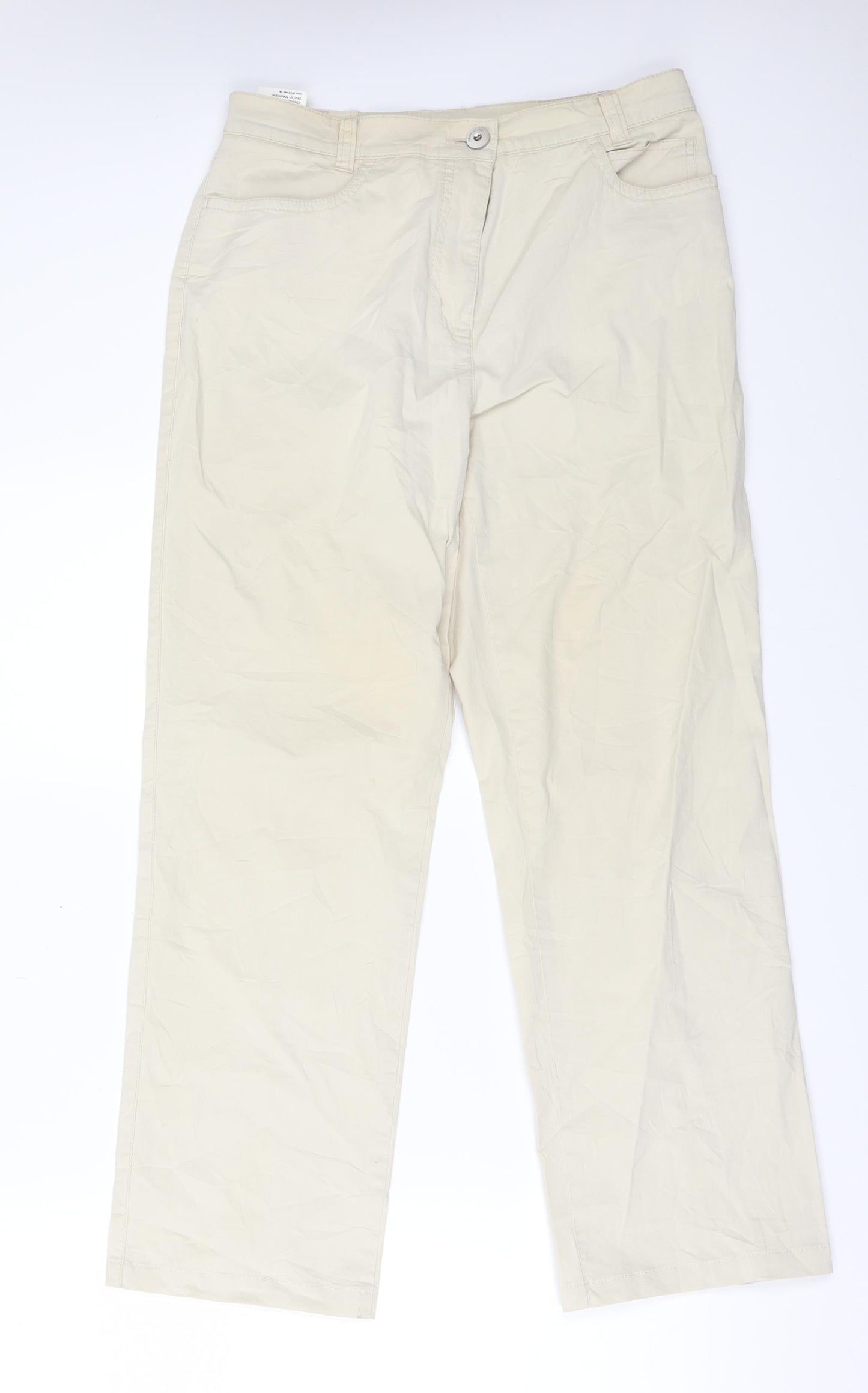 Toni Womens Beige   Chino Trousers Size 14 L26 in