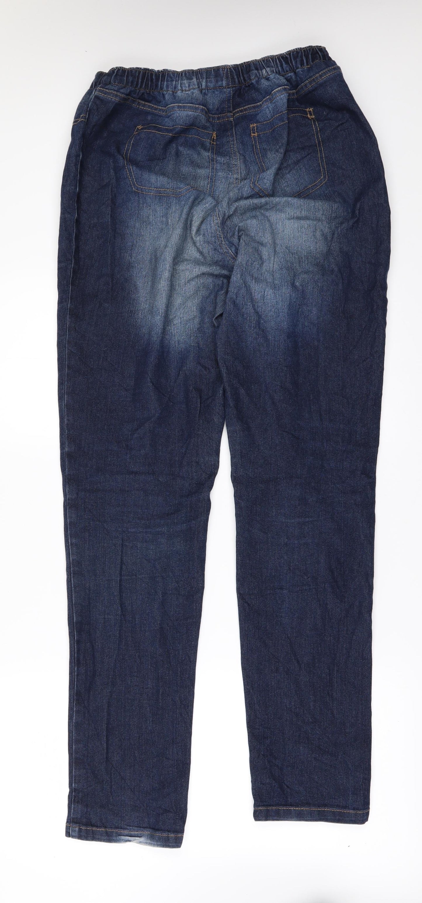 C&A Womens Blue  Denim Straight Jeans Size 18 L33 in - Elastic Waist