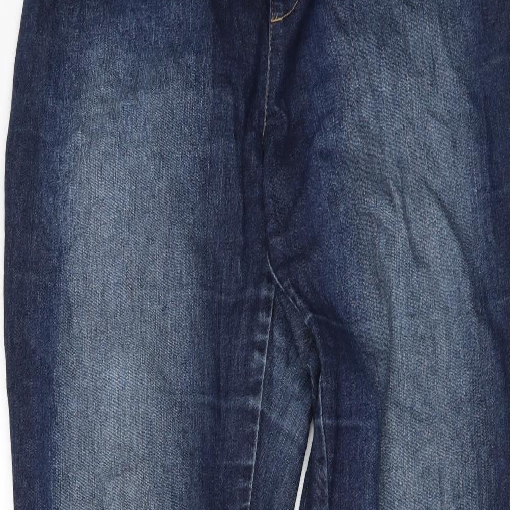 C&A Womens Blue  Denim Straight Jeans Size 18 L33 in - Elastic Waist