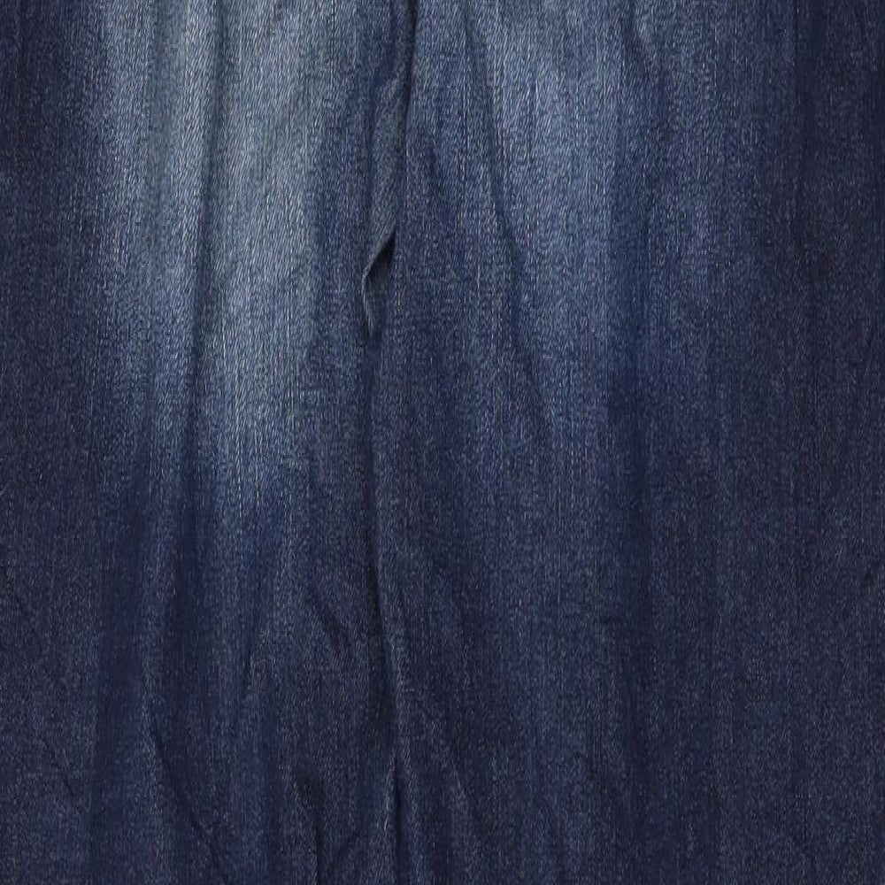 C&A Womens Blue  Denim Straight Jeans Size 18 L33 in - Elastic Waist