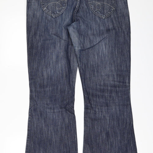 F&F Womens Blue  Denim Flared Jeans Size 12 L29 in