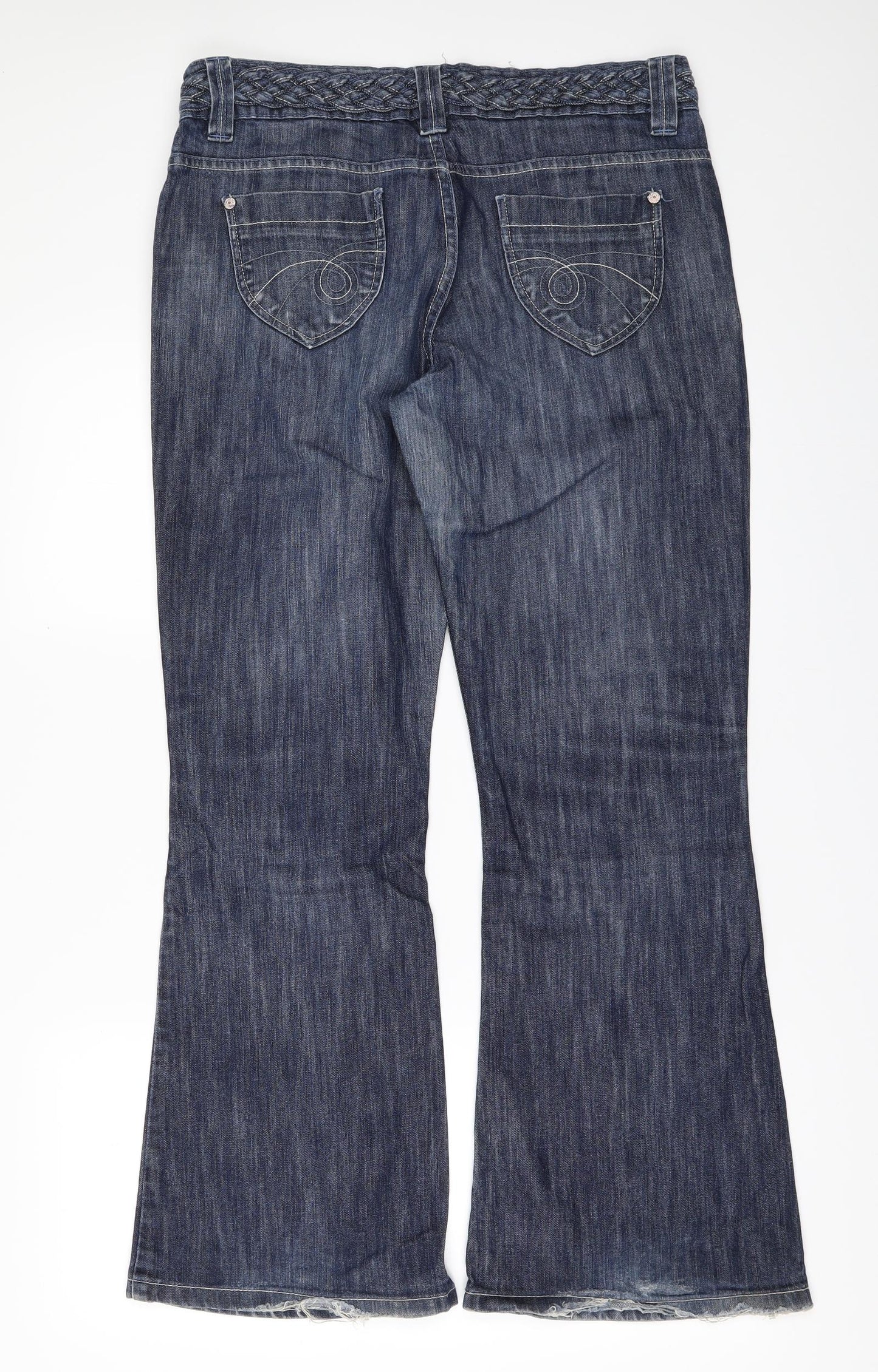 F&F Womens Blue  Denim Flared Jeans Size 12 L29 in
