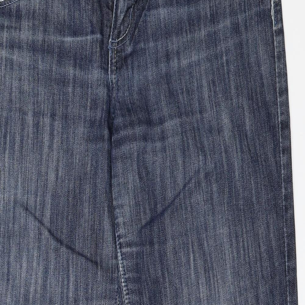 F&F Womens Blue  Denim Flared Jeans Size 12 L29 in