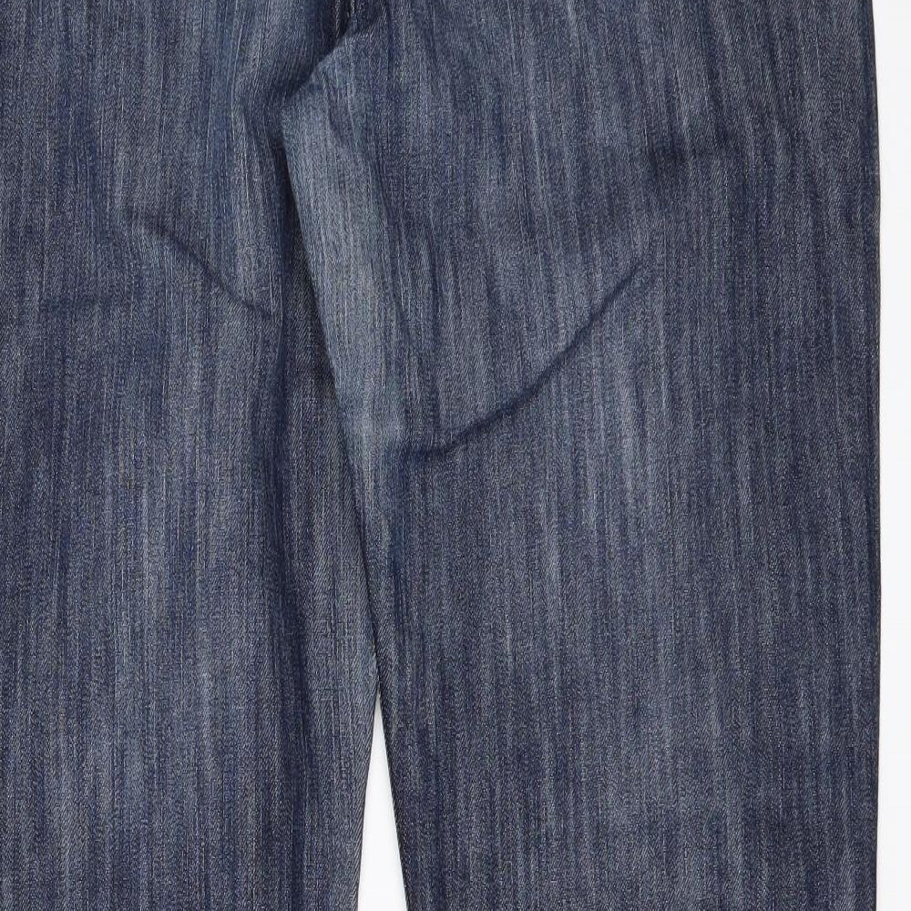 F&F Womens Blue  Denim Flared Jeans Size 12 L29 in