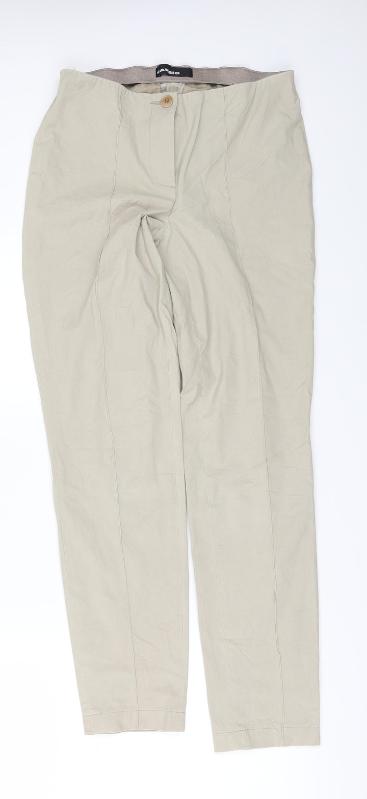 Cambio Womens Beige Chino Trousers Size 32 in L28 in