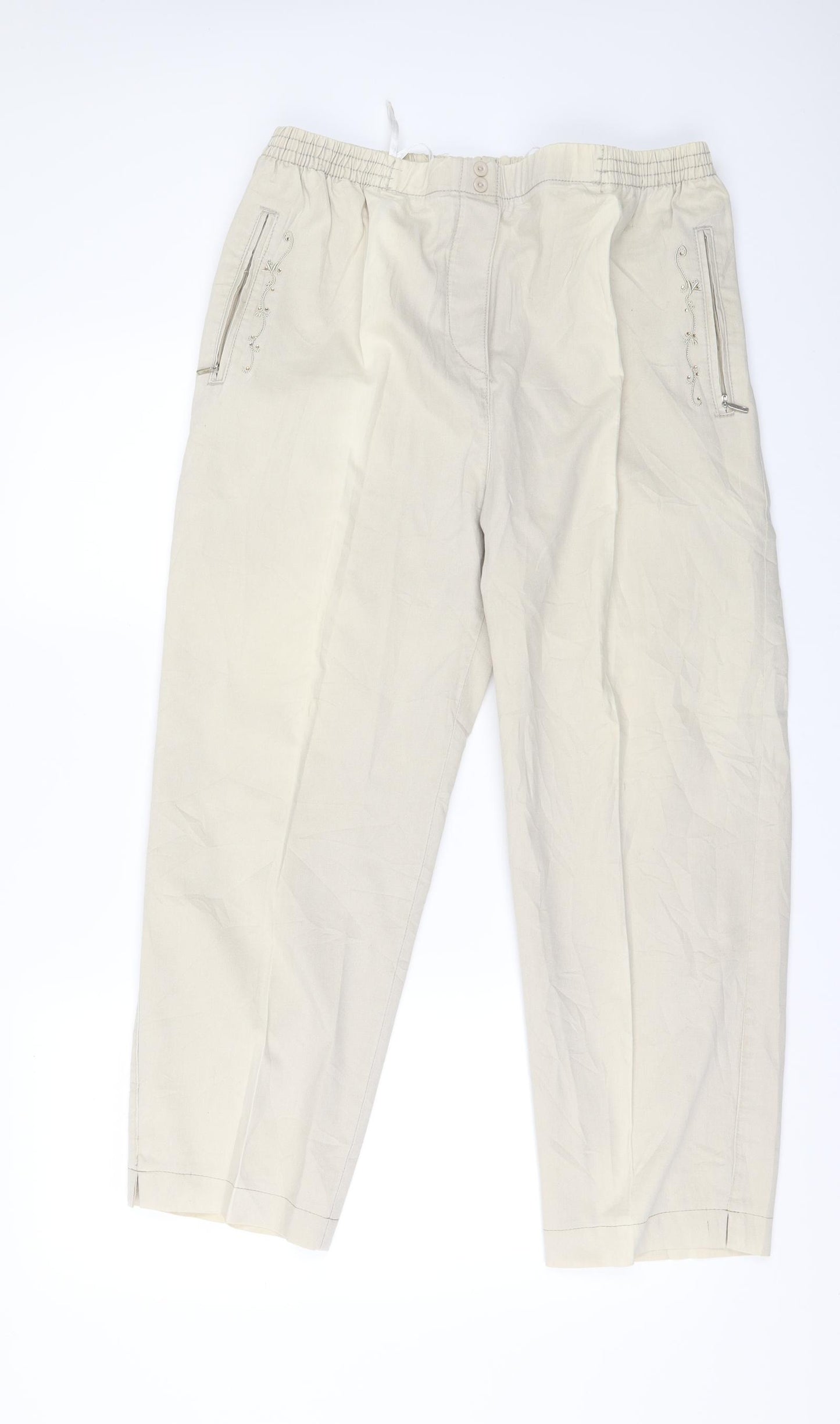 Euro Neumode Womens Blue   Trousers  Size 24 L25 in - Embroidered
