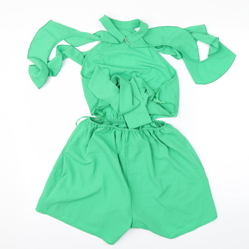 Boohoo Womens Green   Playsuit One-Piece Size 10